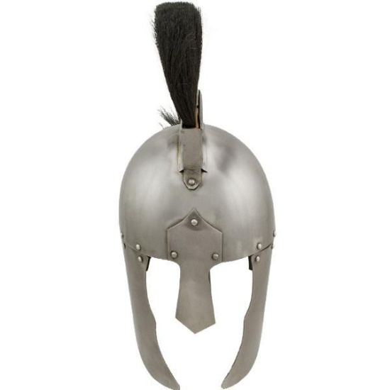 ROMAN GENERALS HELMET W/ BLACK HORSE HAIR PLUME