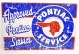 PONTIAC AUTHORIZED SERVICE METAL ADVERTISING SIGN