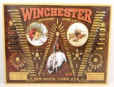 WINCHESTER REPEATING ARMS CO. AMMO METAL ADVERTISING SIGN - 12.5X16
