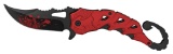 SPRING ASSISTED RED SCORPION FOLDING KNIFE
