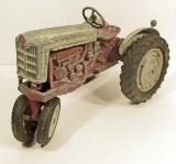 VINTAGE RED METAL TOY TRACTOR