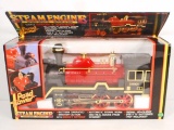 VINTAGE BATTERY OPERATED STEAM ENGINE IN THE ORIG. BOX