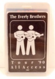 1990 EVERLY BROTHERS TOUR LAMINATED BACKSTAGE PASS