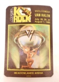 1986 VAN HALEN W/ SAMMY HAGAR MEADOWLANDS BACKSTAGE PASS