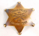INDIAN POLICE ARIZONA TERR. 6 POINT STAR BADGE