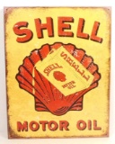 SHELL MOTOR OIL ADVERTISING METAL SIGN