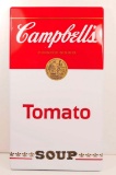 CAMPBELLS TOMATO SOUP ADVERTISING METAL SIGN