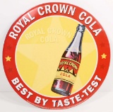 ROYAL CROWN COLA ROUND METAL ADVERTISING SIGN