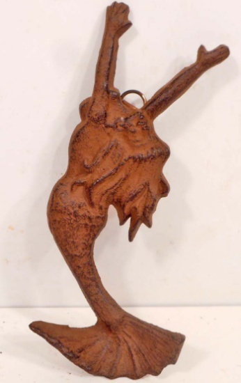 CAST IRON MERMAID HOOK - WALL MOUNT