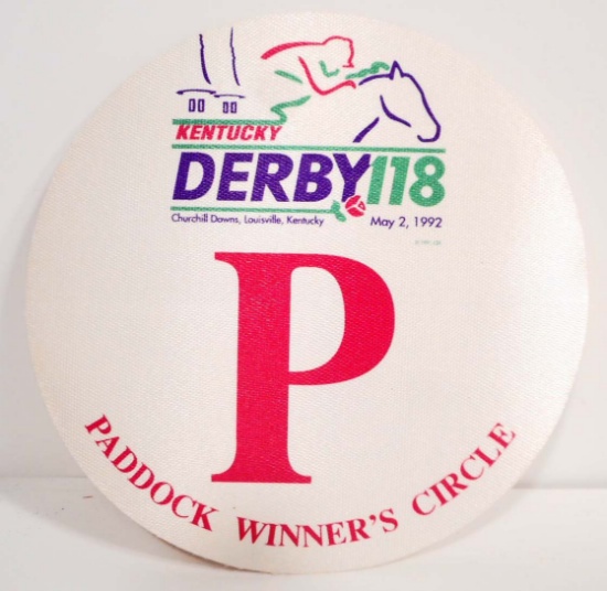 1992 KENTUCKY DERBY PADDOCK WINNERS CIRCLE PASS