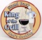 KING OF THE GRILL ROUND METAL SIGN