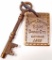 LONG BRANCH CAST IRON BROTHEL SKELETON KEY WITH TAG