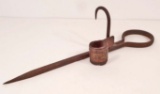 CAST IRON COMSTOCK MINING CO. MINER'S CANDLESTICK