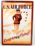 US AIR FORCE KEEP 'EM FLYING METAL SIGN