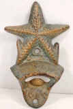 CAST IRON STAR FISH BOTTLE OPENER - WALL MOUNT