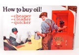 SHELL OIL ADVERTISING METAL SIGN