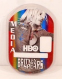 BRITNEY SPEARS HBO MEDIA LAMINATED BACKSTAGE PASS