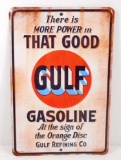 GULF GASOLINE ADVERTISING METAL SIGN