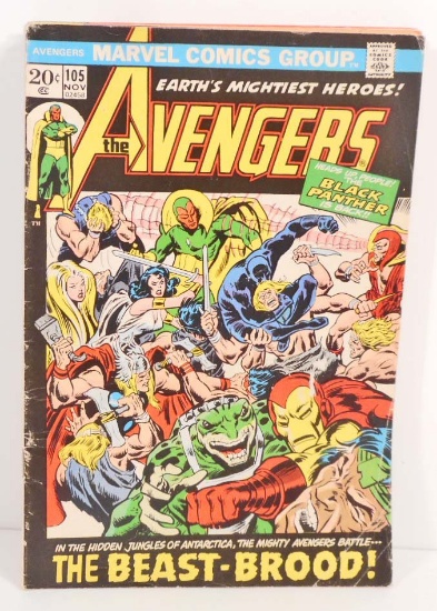 1972 THE AVENGERS #105 MARVEL COMIC BOOK - 20 CENT COVER
