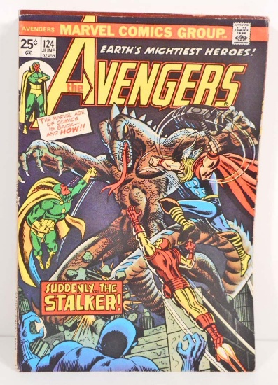 1974 THE AVENGERS #124 MARVEL COMIC BOOK - 25 CENT COVER