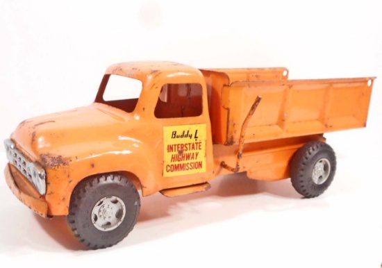 RARE BUDDY L INTERSTATE HIGHWAY COMMISSION TOY DUMP TRUCK