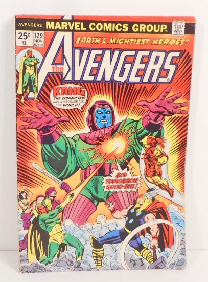 1974 THE AVENGERS #129 MARVEL COMIC BOOK - 25 CENT COVER