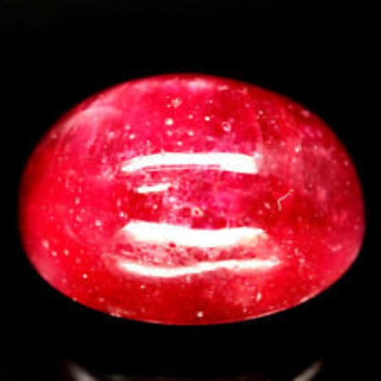 41.32 CT NATURAL! RED MADAGASCAR RUBY GLASS FILLED OVAL CABOCHON