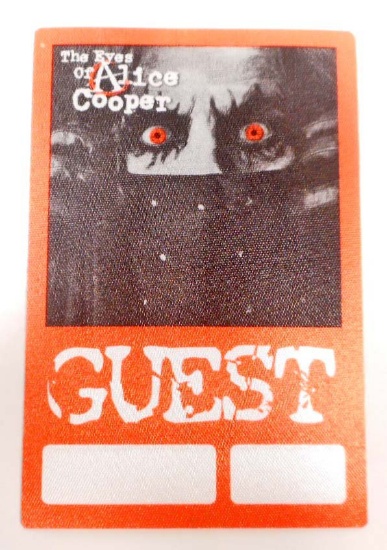 ALICE COOPER THE EYES OF BACKSTAGE PASS