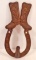 CAST IRON COWBOY BOOTS W/ HORSESHOE HOOK - WALL MOUNT