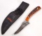 OCOEE RIVER FISHING KNIFE W/ SHEATH & JIG BONE HANDLE