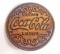 COCA COLA BRASS VENDOR BADGE