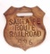 SANTA FE RAILROAD METAL SHIELD WATCH FOB