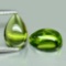 5.51 CT NATURAL! PAIR! GREEN PAKISTAN PERIDOT PEAR CABOCHON