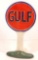 CAST IRON GULF GASOLINE ADVERTISING DOORSTOP