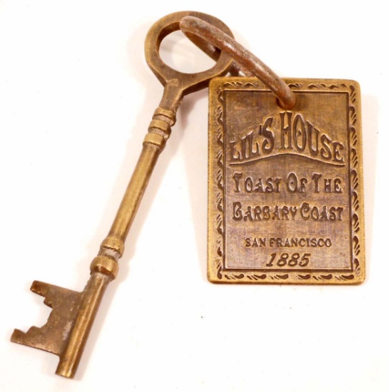 LIL'S HOUSE CAST IRON BROTHEL SKELETON KEY WITH TAG