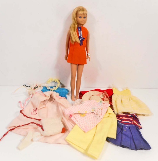 VINTAGE 1960'S SKIPPER BARBIE DOLL W/ CLOTHES