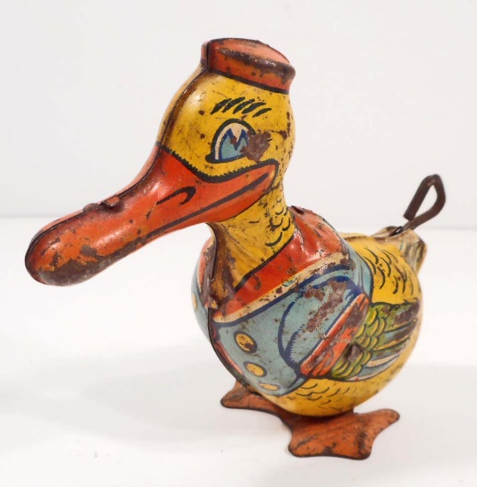 VINTAGE CHEIN TIN LITHO WIND UP TOY DUCK