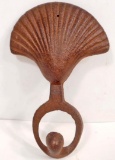 CAST IRON SEASHELL HOOK - WALL MOUNT