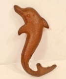 CAST IRON DOLPHIN HOOK - WALL MOUNT