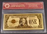 99.9% 24K ONE DOLLAR GOLD BANKNOTE W/ COA