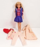 VINTAGE 1960'S SKIPPER BARBIE DOLL W/ CLOTHES