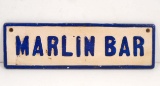 CAST IRON MARLIN BAR SIGN