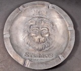 MGM STUDIO ASHTRAY W/ EMBOSSED LION HEAD CENTER