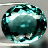 31.48 CT AAA! BLUISH GREEN AFRICAN QUARTZ OVAL 20 X 23 mm