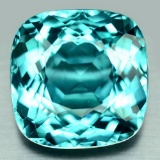 31.69 CT AAA! BLUISH GREEN AFRICAN QUARTZ CUSHION