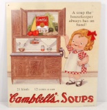 CAMPBELLS SOUP ADVERTISING METAL SIGN