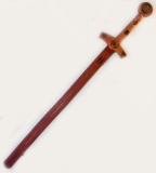 MEDIEVAL KNIGHTS TEMPLAR WOODEN PRACTICE SWORD