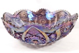 LARGE VINTAGE CARNIVAL GLASS BOWL