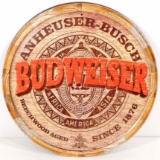 ANHEUSER-BUSCH BUDWEISER METAL ADVERTISING SIGN