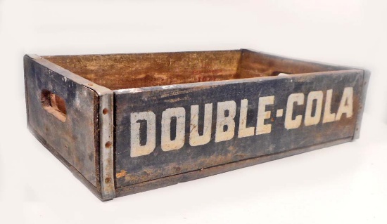 VINTAGE DOUBLE COLA ADVERTISING CRATE